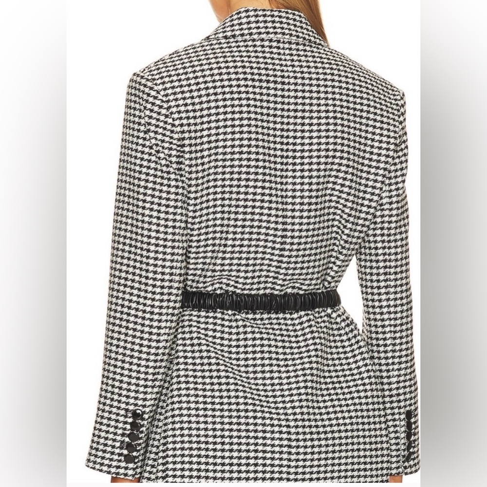 Veronica Beard Hutchinson Dickey Jacket in Black and White Houndstooth Sz M - Picture 2 of 5